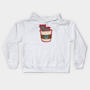 El Chupacabra in a Coffee Cup Kids Hoodie